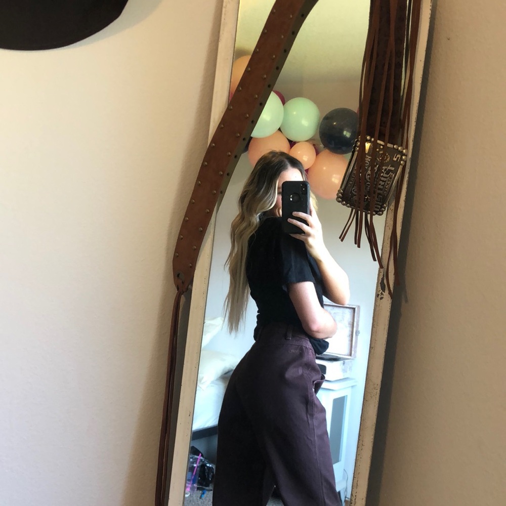 Brown roper jeans
